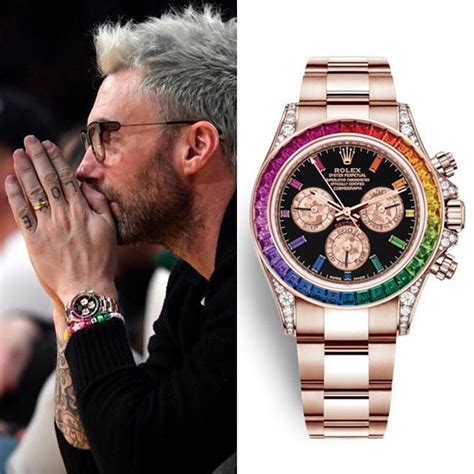 adam levine rolex rainbow|rolex rainbow watch.